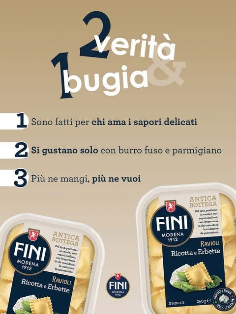 Post Instagram FINI: rubrica due verità e una bugia
