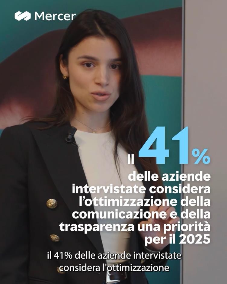 Pillola video Mercer: il 41% delle aziende punta su comunicazione e trasparenza