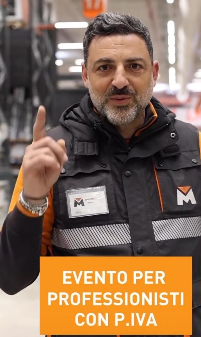 Reel Instagram di Tecnomat: evento per professionisti con partita IVA