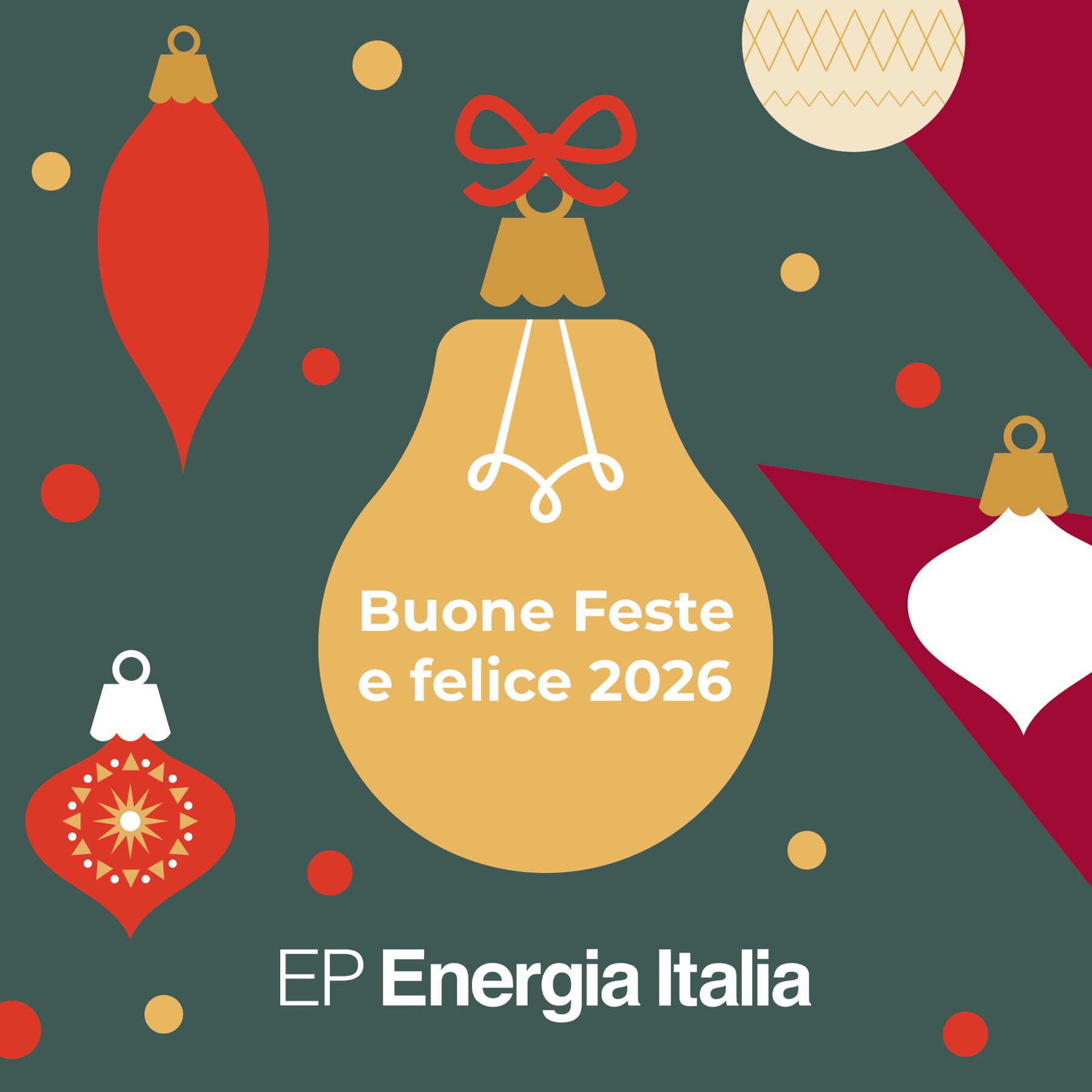 Biglietto di auguri di buone feste di EP Energia Italia