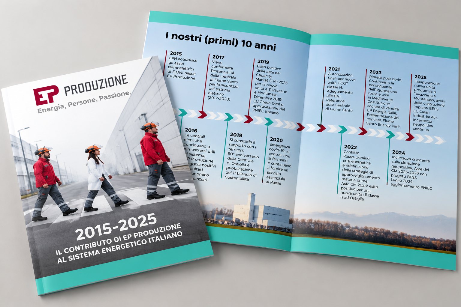 La brochure per i 10 anni di EP Produzione